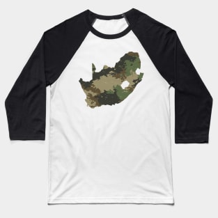 South Africa Map Camo Pattern African Safari Camouflage Baseball T-Shirt